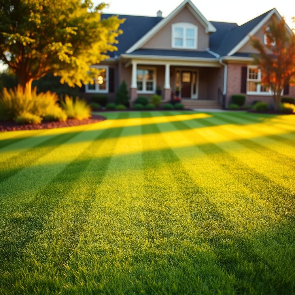 Beautifully maintained Ohio lawn